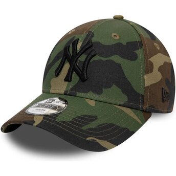Petten gebogen camouflage verstelbaar voor kinderen 9FORTY League Essential van New York Yankees MLB van New Era