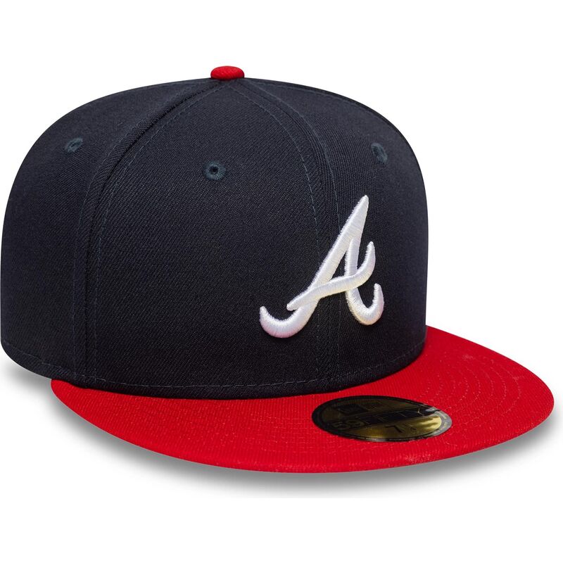 petten-plat-marineblauw-fitted-59fifty-ac-perf-van-atlanta-braves-mlb-van-new-era