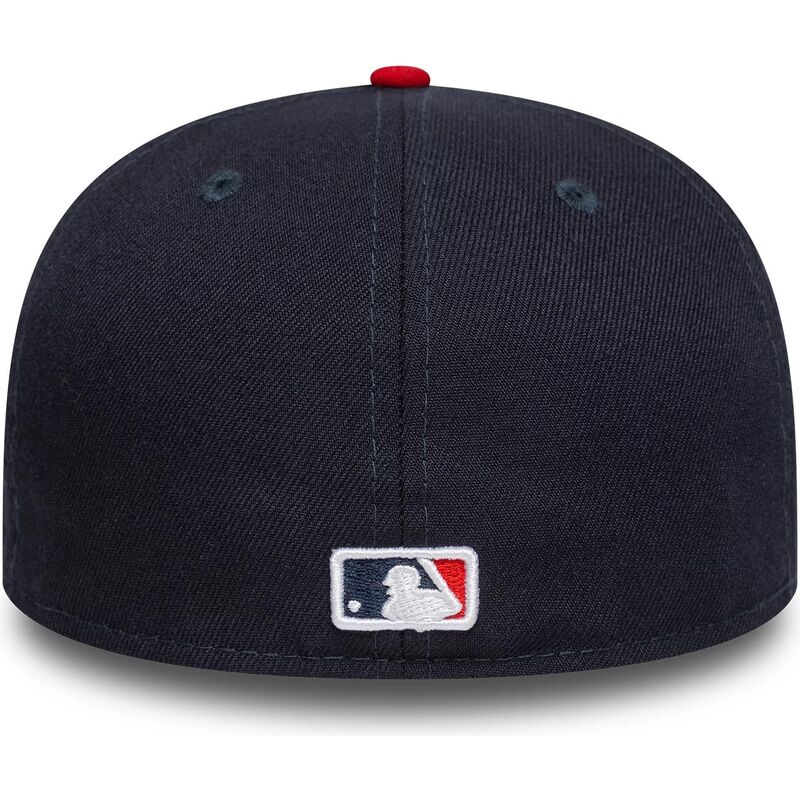 petten-plat-marineblauw-fitted-59fifty-ac-perf-van-atlanta-braves-mlb-van-new-era