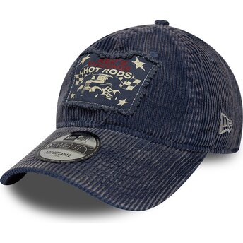 Petten gebogen marineblauw verstelbaar 9TWENTY Patch Acid Cord van New Era