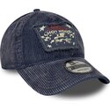 petten-gebogen-marineblauw-verstelbaar-9twenty-patch-acid-cord-van-new-era