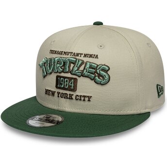 Petten plat groen snapback voor kinderen 9FIFTY van Tortugas Ninja van New Era