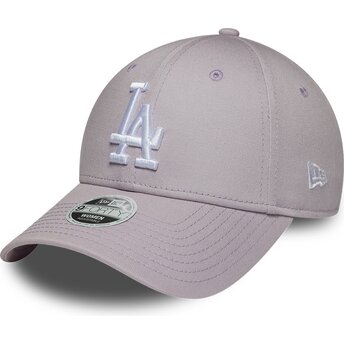 Petten gebogen paars verstelbaar 9FORTY League Essential van Los Angeles Dodgers MLB van New Era