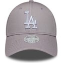 petten-gebogen-paars-verstelbaar-9forty-league-essential-van-los-angeles-dodgers-mlb-van-new-era
