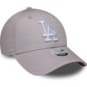 petten-gebogen-paars-verstelbaar-9forty-league-essential-van-los-angeles-dodgers-mlb-van-new-era