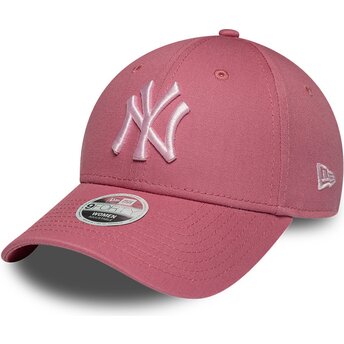 Petten gebogen roze verstelbaar 9FORTY League Essential CAS van New York Yankees MLB van New Era