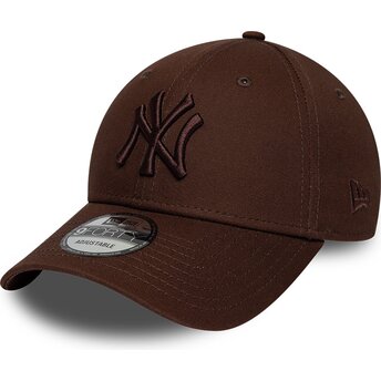 Petten gebogen bruin verstelbaar 9FORTY League Essential van New York Yankees MLB van New Era