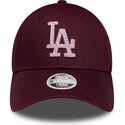 petten-gebogen-rood-verstelbaar-rosa-9forty-metallic-van-los-angeles-dodgers-mlb-van-new-era