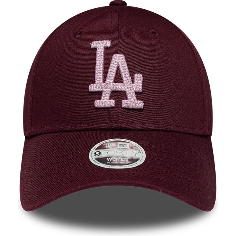 petten-gebogen-rood-verstelbaar-rosa-9forty-metallic-van-los-angeles-dodgers-mlb-van-new-era