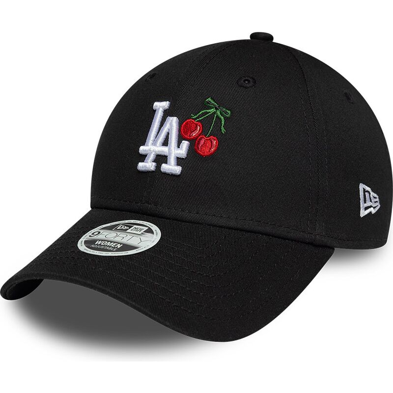 petten-gebogen-zwart-verstelbaar-9forty-fruit-icon-cherry-van-los-angeles-dodgers-mlb-van-new-era