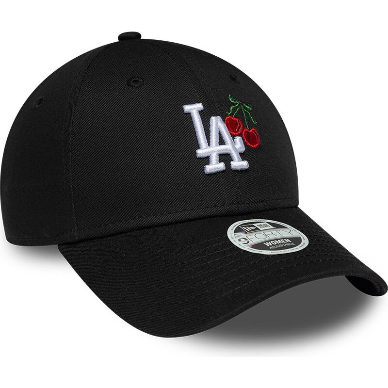 petten-gebogen-zwart-verstelbaar-9forty-fruit-icon-cherry-van-los-angeles-dodgers-mlb-van-new-era