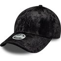 petten-gebogen-zwart-verstelbaar-9forty-pattern-velour-van-new-york-yankees-mlb-van-new-era