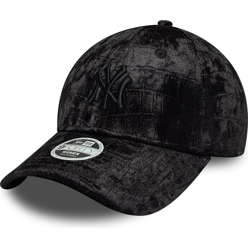 petten-gebogen-zwart-verstelbaar-9forty-pattern-velour-van-new-york-yankees-mlb-van-new-era