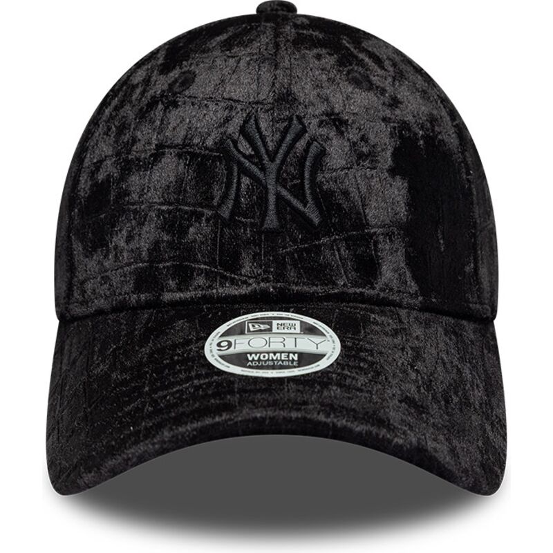 petten-gebogen-zwart-verstelbaar-9forty-pattern-velour-van-new-york-yankees-mlb-van-new-era