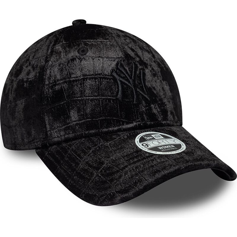 petten-gebogen-zwart-verstelbaar-9forty-pattern-velour-van-new-york-yankees-mlb-van-new-era