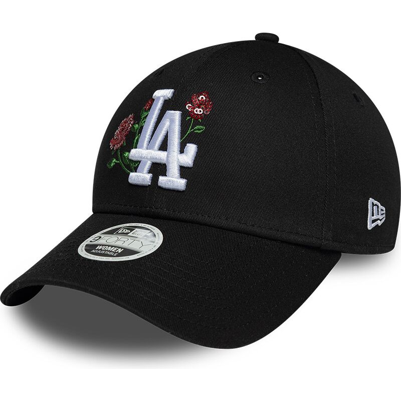 petten-gebogen-zwart-snapback-9forty-rose-sequin-van-los-angeles-dodgers-mlb-van-new-era