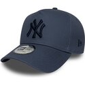 petten-gebogen-blauw-snapback-9forty-e-frame-league-essential-van-new-york-yankees-mlb-van-new-era