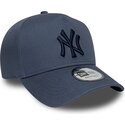 petten-gebogen-blauw-snapback-9forty-e-frame-league-essential-van-new-york-yankees-mlb-van-new-era