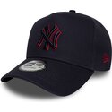 petten-gebogen-marineblauw-snapback-9forty-e-frame-team-outline-van-new-york-yankees-mlb-van-new-era
