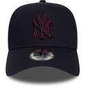 petten-gebogen-marineblauw-snapback-9forty-e-frame-team-outline-van-new-york-yankees-mlb-van-new-era