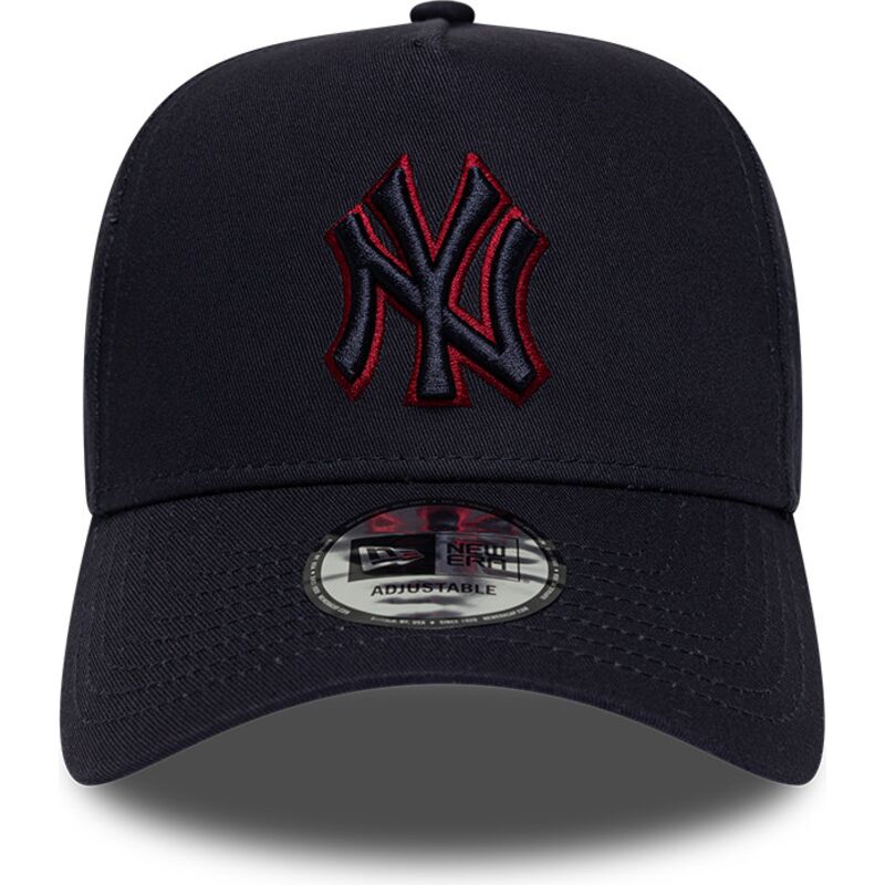 petten-gebogen-marineblauw-snapback-9forty-e-frame-team-outline-van-new-york-yankees-mlb-van-new-era