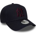 petten-gebogen-marineblauw-snapback-9forty-e-frame-team-outline-van-new-york-yankees-mlb-van-new-era