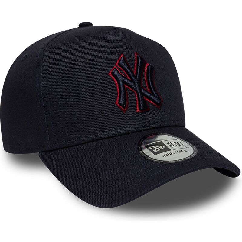 petten-gebogen-marineblauw-snapback-9forty-e-frame-team-outline-van-new-york-yankees-mlb-van-new-era
