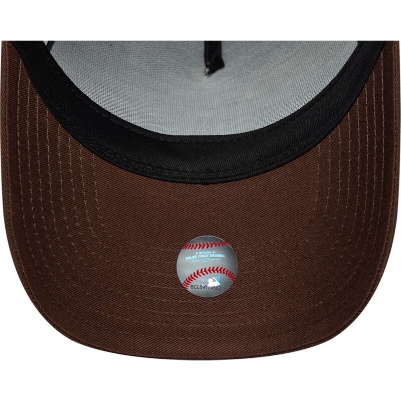 petten-gebogen-bruin-snapback-9forty-e-frame-team-outline-van-los-angeles-dodgers-mlb-van-new-era