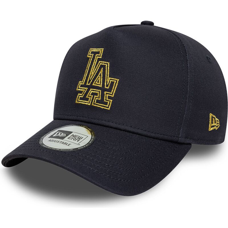 petten-gebogen-marineblauw-snapback-9forty-dorado-e-frame-metallic-outline-van-los-angeles-dodgers-mlb-van-new-era