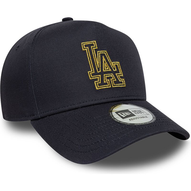 petten-gebogen-marineblauw-snapback-9forty-dorado-e-frame-metallic-outline-van-los-angeles-dodgers-mlb-van-new-era