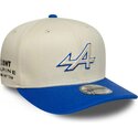petten-gebogen-beige-snapback-9seventy-stretch-snap-contrast-visor-van-alpine-f1-team-formula-1-van-new-era