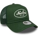petten-gebogen-groen-snapback-a-frame-oval-patch-foam-van-new-era