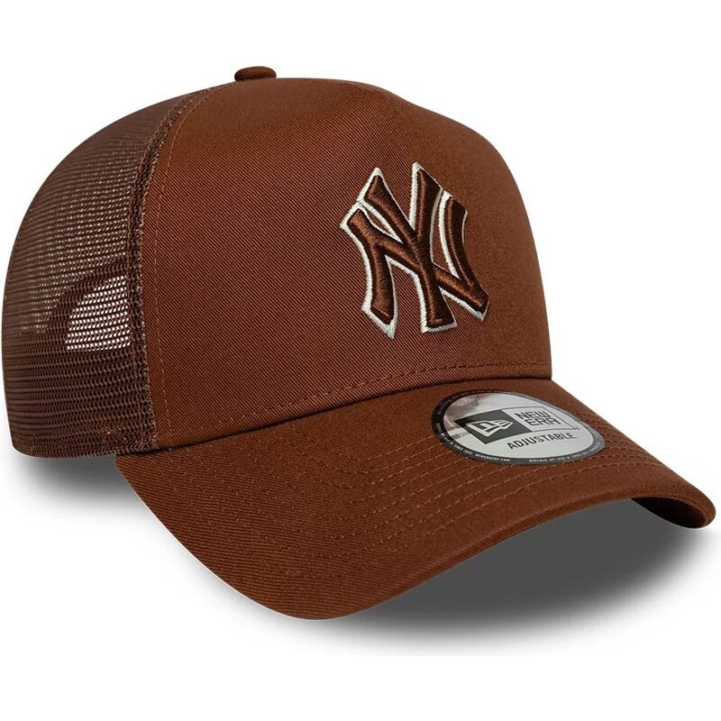 petten-gebogen-bruin-snapback-e-frame-outline-van-new-york-yankees-mlb-van-new-era