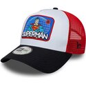 petten-gebogen-meerkleurig-snapback-voor-kinderen-a-frame-patch-van-superman-dc-comics-van-new-era