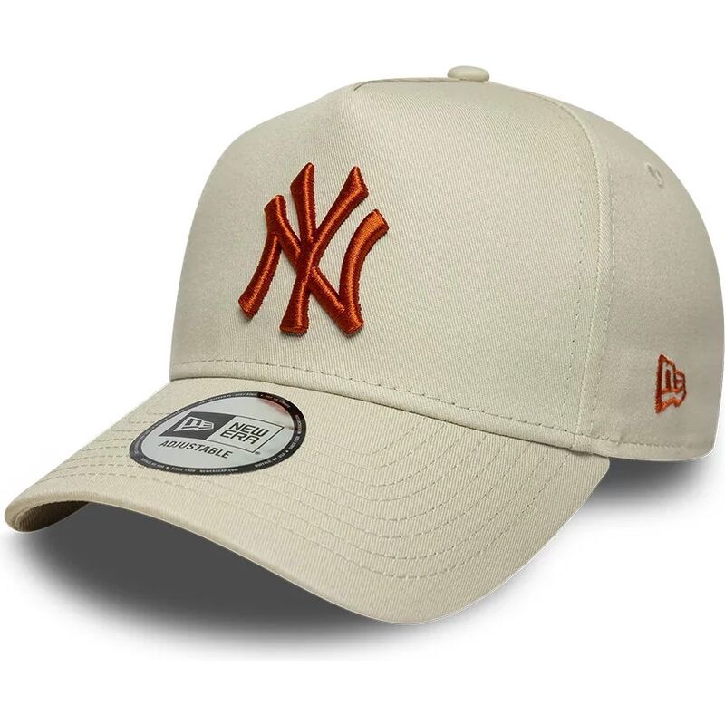 petten-gebogen-beige-snapback-e-frame-league-essential-van-new-york-yankees-mlb-van-new-era