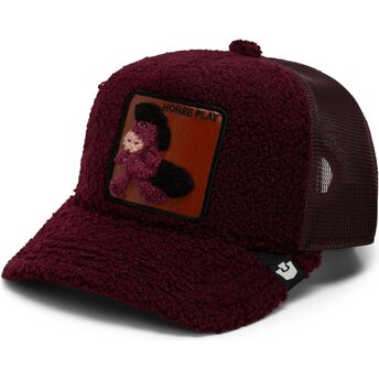 Petten gebogen rood snapback Horsey Double Stuffed Horse Play The Farm Goorin Bros.
