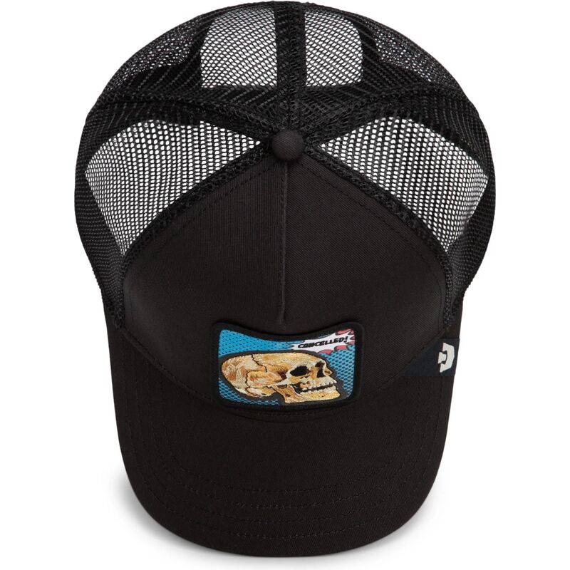 petten-gebogen-zwart-snapback-cancelled-skull-pop-art-strikes-back-the-farm-goorin-bros