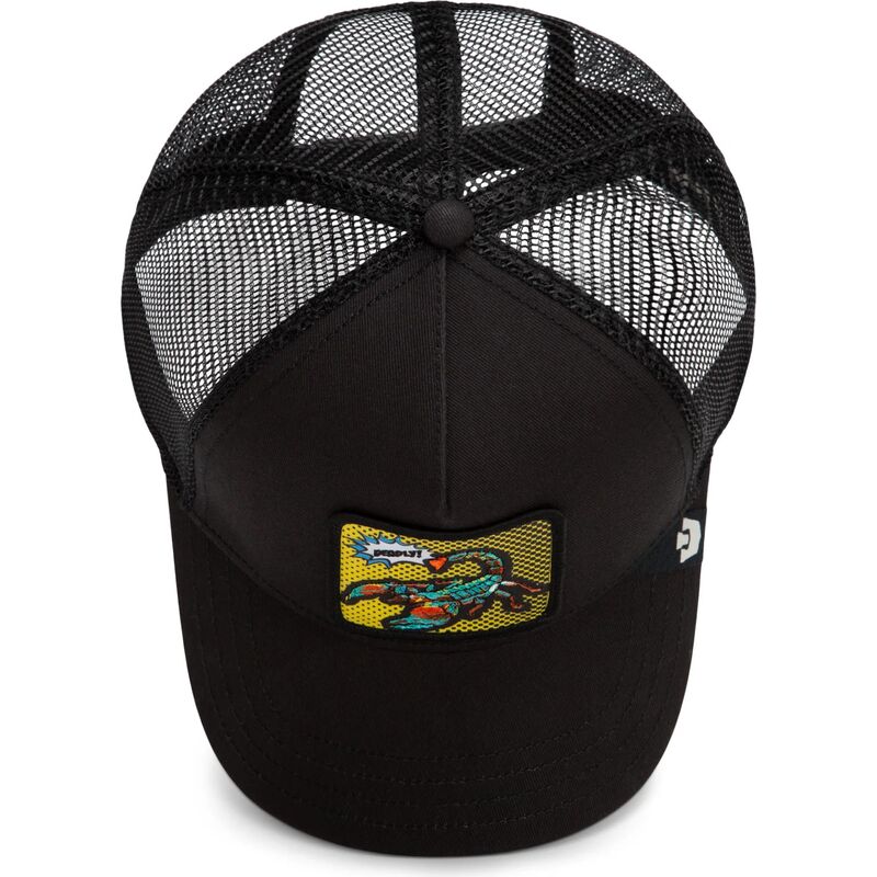 petten-gebogen-zwart-snapback-deadly-scorpion-pop-art-strikes-back-the-farm-goorin-bros