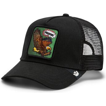 Petten gebogen zwart snapback Freedom Eagle Pop Art Strikes Back The Farm Goorin Bros.