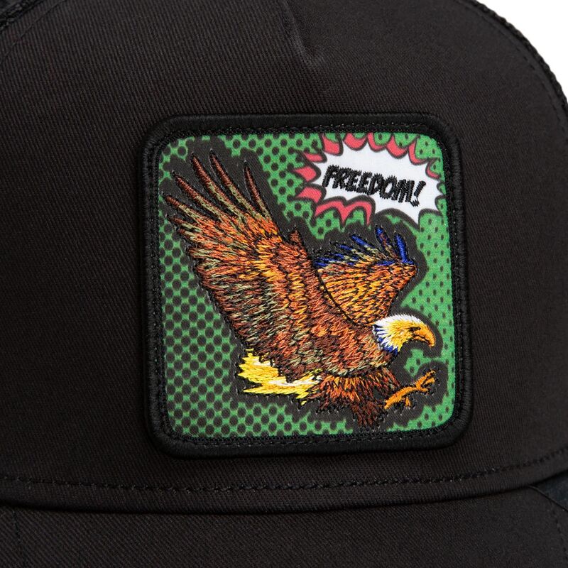 petten-gebogen-zwart-snapback-freedom-eagle-pop-art-strikes-back-the-farm-goorin-bros petten-gebogen-zwart-snapback-freedom-eagle-pop-art-strikes-back-the-farm-goorin-bros