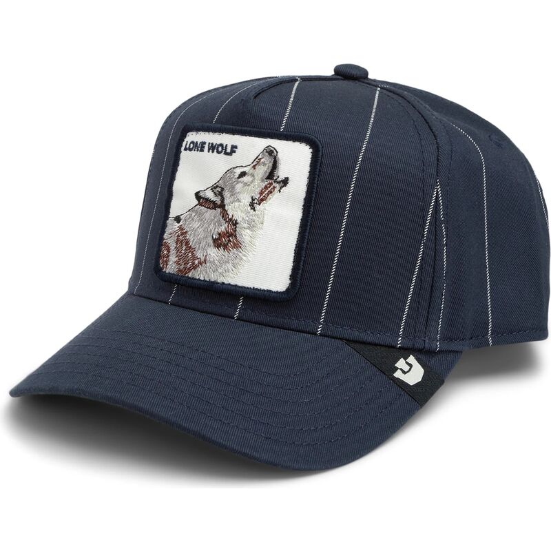 petten-gebogen-marineblauw-snapback-pinstripe-lone-wolf-playmakers-the-farm-goorin-bros petten-gebogen-marineblauw-snapback-pinstripe-lone-wolf-playmakers-the-farm-goorin-bros
