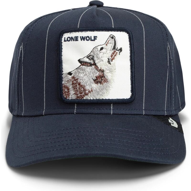 petten-gebogen-marineblauw-snapback-pinstripe-lone-wolf-playmakers-the-farm-goorin-bros petten-gebogen-marineblauw-snapback-pinstripe-lone-wolf-playmakers-the-farm-goorin-bros