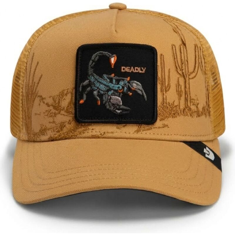 petten-gebogen-bruin-snapback-scorpion-badlands-deadly-the-farm-goorin-bros