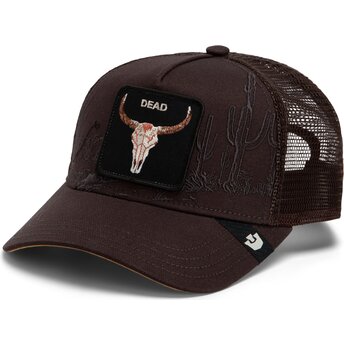 Petten gebogen bruin snapback Skull Badlands Dead The Farm Goorin Bros.