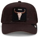 petten-gebogen-bruin-snapback-skull-badlands-dead-the-farm-goorin-bros
