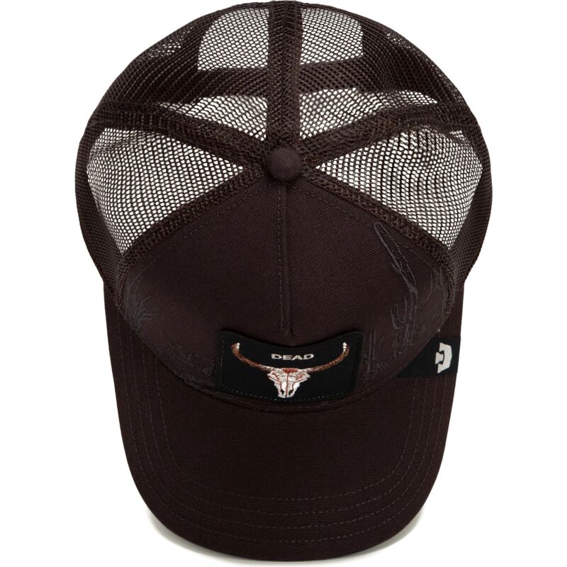 petten-gebogen-bruin-snapback-skull-badlands-dead-the-farm-goorin-bros