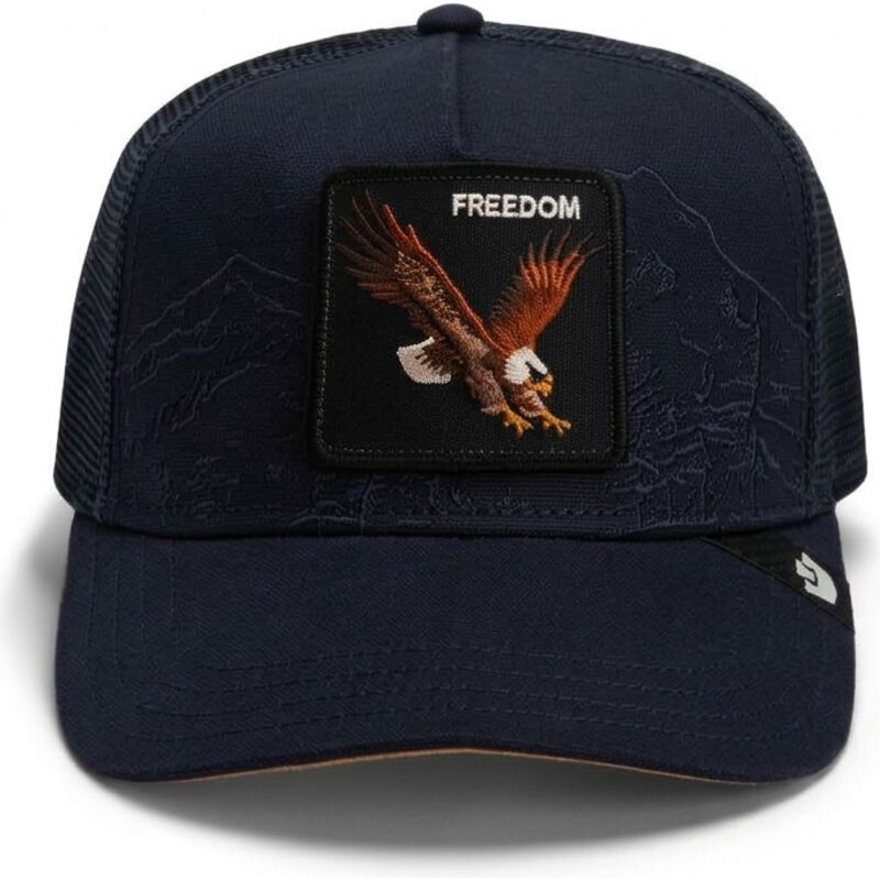 petten-gebogen-marineblauw-snapback-eagle-badlands-freedom-the-farm-goorin-bros