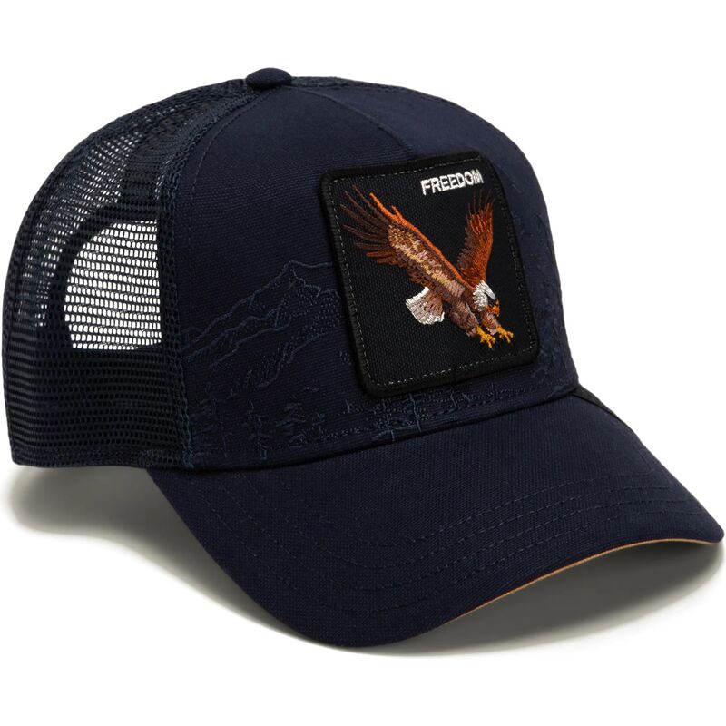 petten-gebogen-marineblauw-snapback-eagle-badlands-freedom-the-farm-goorin-bros