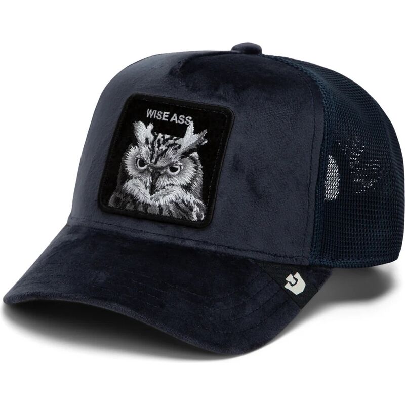 petten-gebogen-marineblauw-snapback-velour-wise-ass-the-farm-goorin-bros petten-gebogen-marineblauw-snapback-velour-wise-ass-the-farm-goorin-bros