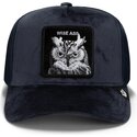 petten-gebogen-marineblauw-snapback-velour-wise-ass-the-farm-goorin-bros